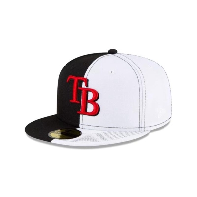 Tampa Bay Rays Gorra | New Era MLB Split Crown 59fifty Fitted Cap Mexico - Negros